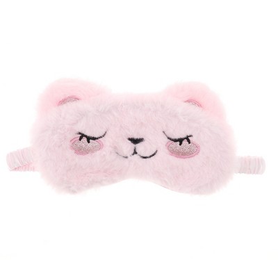 Unique Bargains Soft Smiling Cat Eyes Sleep Mask Pink 1 Pc