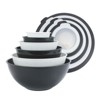 COOK WITH COLOR Mixing Bowls with Lids 12 Piece Set BLACK & WHITE - 2 of 3