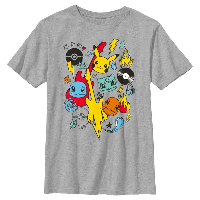 Boy's Pokemon Music Rocks Starters T-Shirt, 1 of 6