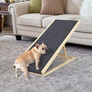 Racxily Dog Ramp for Bed, Pet Ramp for Small Dogs to Get on Couch Car, Non-Slip Rubber Surface, up to 80lb, Adjustable, Foldable, Car Ramps, Dog Ramp - 1 of 4