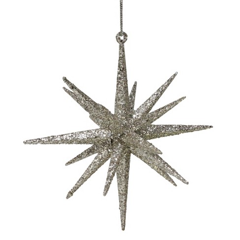 Silver Glittered Acrylic Champagne Glass Tree Ornament 