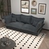 90.55" Velvet Cloud Sofa with Deep Seat & Plush Pillows - 3 of 4
