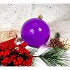 Christmas By Krebs - Plastic Shatterproof Ornament Decoration - Celebration Purple, 6 inch (150mm) [2 Count] - 2 of 4