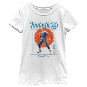 Girls The Fantastic Four: First Steps Human Torch Flame On T Shirt - 1 of 4