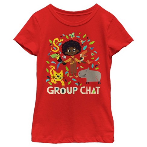 Girl's Encanto Group Chat Antonio's Animals T-Shirt - image 1 of 4