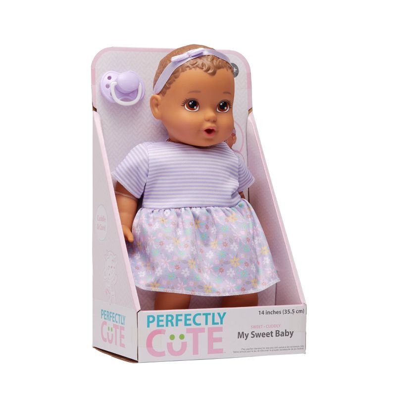 Perfectly Cute Basic Baby Girl 14&#34; Baby Doll - Brunette and brown eyes, 5 of 6