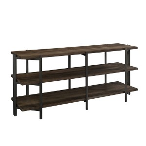 North Avenue TV Stand for TVs up to 54" Smoked Brown - Sauder: Durable Metal Frame, Open Shelving - 1 of 4