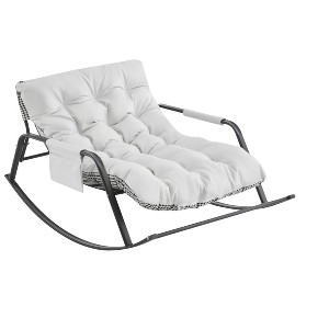 Lyngins Modern Indoor Leisure Rocking Chair with Thicken Seat Cushion,Comfy Accent Reclining Chair for Living Room,Nursery - 1 of 4