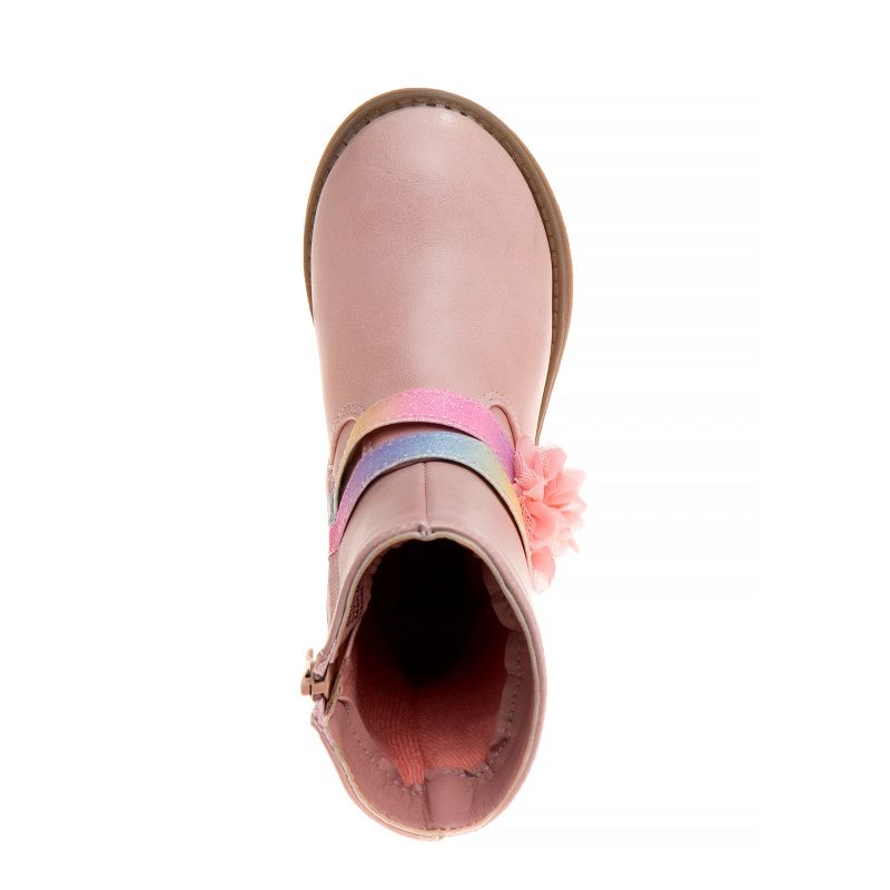 Laura Ashley Toddler Boots With Flower Detail, 5 of 6