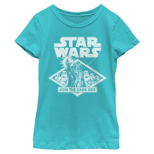 Girls Star Wars Join Darth Vader and Stormtroopers T Shirt - Tahiti Blue - Small - 1 of 4
