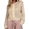 Women's Crochet Button Cardigan - MIOU MUSE - 3 of 3