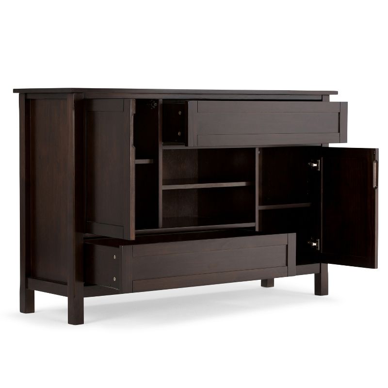 Fleming Solid Wood TV Stand for TVs up to 60&#34; Dark Brown - WyndenHall, 4 of 13