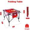 HOMLUX Portable Outdoor Adjustable Height Folding Wine Table with Cup Holders, Storage Bag - 2 of 4