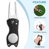 Unique Bargains Microfiber Waffle Golf Towels 3 Pcs with Club Cleaning Brush and Divot Tool 16"x16" - 3 of 4
