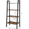 NicBex 52" Tall Modern Bookshelf with Open Shelves,4-Tier Metal Ladder Bookshelf Organizers for Living Room,Office - 3 of 4