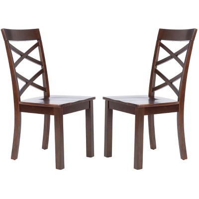 Ainslee Traditional Brown Upholstered Dining Chair Set