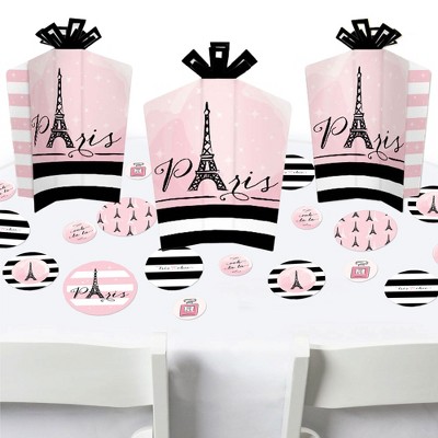 Big Dot of Happiness Paris, Ooh La La - Eiffel Tower Decorations DIY Paris  Themed Baby Shower or Birthday Party Essentials - Set of 20 