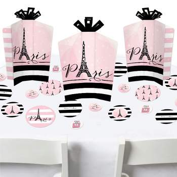 Big Dot of Happiness Paris, Ooh La La - Paris Themed Baby Shower or Birthday Party Decor and Confetti - Terrific Table Centerpiece Kit - Set of 30