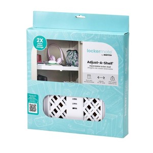LockerMate Adjust Shelf Locker: Adjustable Plastic Shelf Organizer for Books, White, Utility Storage, 10 lb Capacity - 1 of 4