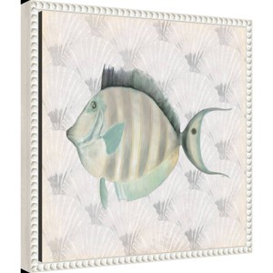 Amanti Art 16"x16" Neutral Vintage Fish I by Elizabeth Medley: Earth Tones, Wall Canvases, Polystyrene Frame - 1 of 4