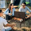 VisioGear Portable Charcoal Grill, Square Grill with Handles and Lid, Black, 17.32"*10.63"*8.66" - 3 of 4