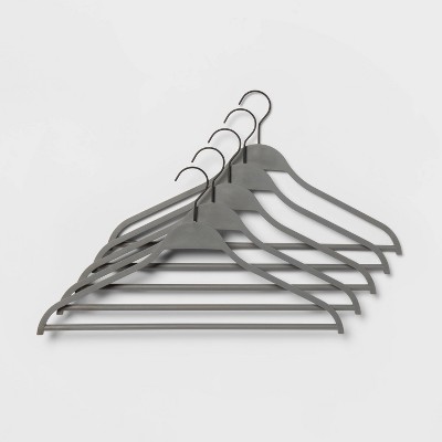 10pk Thin Plastic Hangers Gray - Brightroom™ : Target