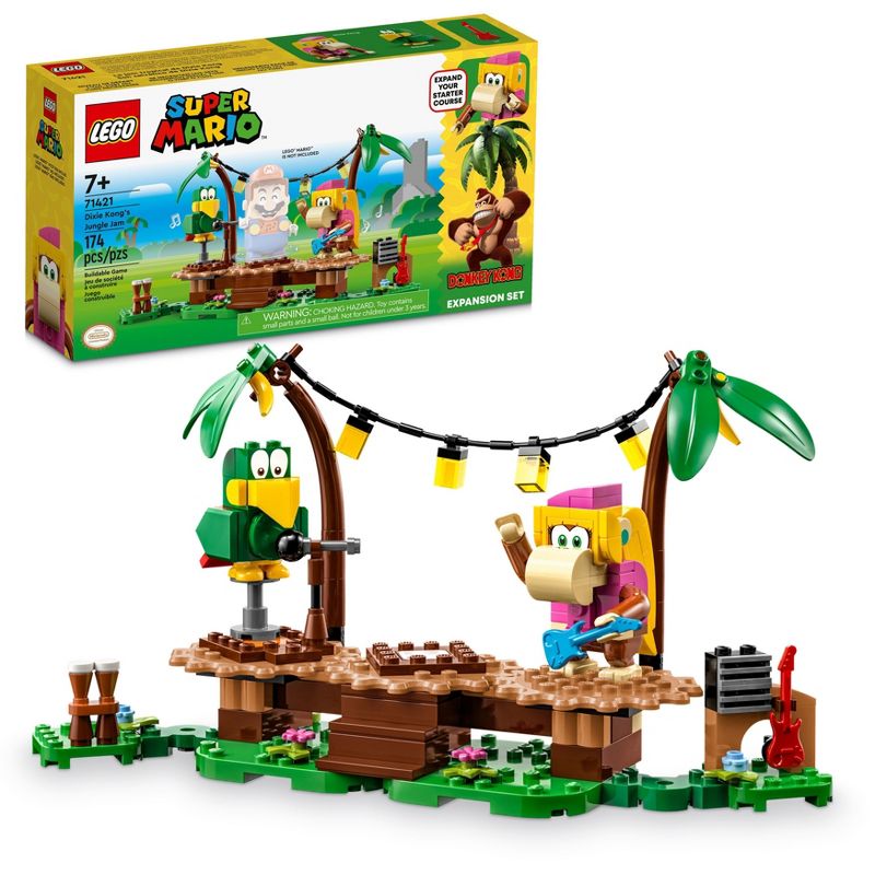 LEGO Super Mario Dixie Kong&#39;s Jungle Jam Expansion Set Building Toy 71421, 1 of 8