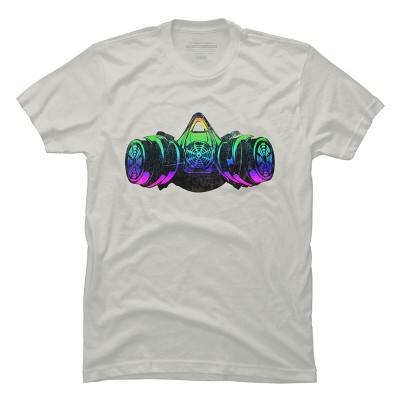 Men's Design By Humans Fluorescent Bomber Mask By Exosam T-Shirt