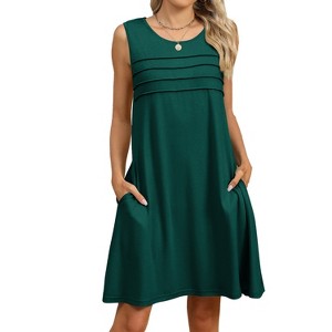 chinese dress ladies Summer Social Stain Pleated Cutout Waist Loose Midi Dress  roschic