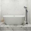 Cobbe Matte Black Freestanding Bath Faucet Single Handle Shower Faucet with Tub Spout and Handheld Showerhead - 2 of 4