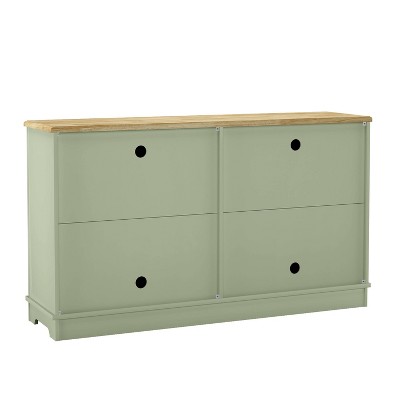 Festivo 57" Green Vintage Wood Buffet Sideboard Cabinet