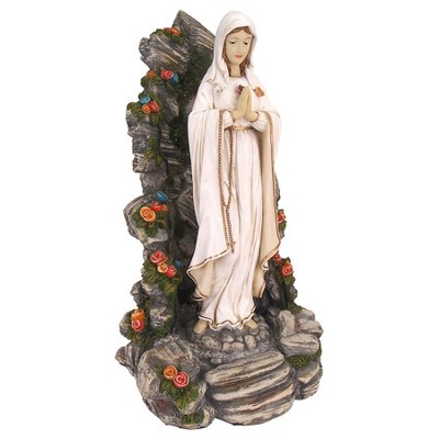 Design Toscano Blessed Virgin Mary Illuminated Garden Grotto Sculpture ...