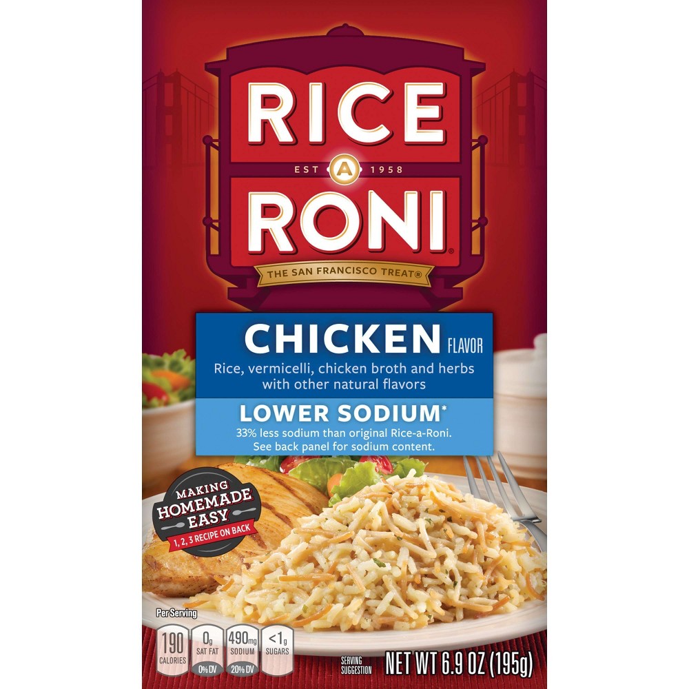 UPC 015300430617 product image for Rice A Roni Lower Sodium Chicken Rice - 6.9oz | upcitemdb.com