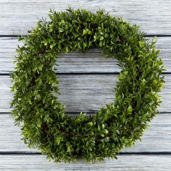 Round Artificial Hedyotis Wreath 15" - Pure Garden