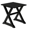 Vynxaria Transitional Square Accent Table - Black Veneer Finish, 22" L x 23.5" W x 23.5" H - 3 of 4