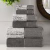 100% Cotton Medium Weight Two-Toned Jacquard and Solid Assorted Towel Set by Blue Nile Mills - 2 of 4