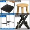 GustoWave 2PC Pub Upholstered Bar Stools, Farmhouse 37" Counter-Height Dining Chairs for Kitchen, Small Apartment, Space-Saving - 4 of 4