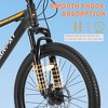 NAYSAYE 26 Inch Mountain Bike 21 Speed Disc Brakes High Carbon Steel Frame Bikes for Adults for Trail Riding, Black and Orange, 71"*25"*39.3" - 3 of 4