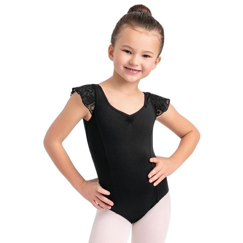 Capezio Black Children's Collection Flutter Sleeve Princess Leotard ...