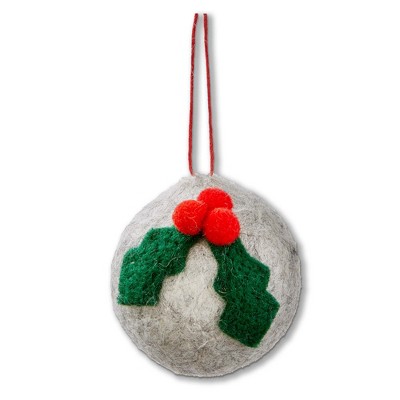 tag Holly Icon Felt Ornament