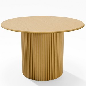 Dovelina Solid Wood Round Dining Table for 4 People Nordic style - 1 of 4