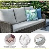 Brafabhome Outdoor Patio Furniture Set, 7-Piece PE Wicker Conversation Sectional Chair Sofa Set with Cushioned Seat for Yard Garden Porch | Beige - 4 of 4