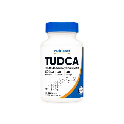 Nutricost Tudca 500mg, 30 Capsules (Tauroursodeoxycholic Acid) - Gluten Free, Non-GMO