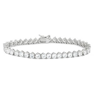 Designs By Gioelli Sterling Silver Created White Sapphire Tennis Bracelet - 1 of 2