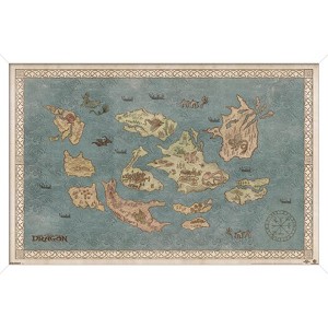 Trends International How To Train Your Dragon (2025) - Map Framed Wall Poster Prints - 1 of 4