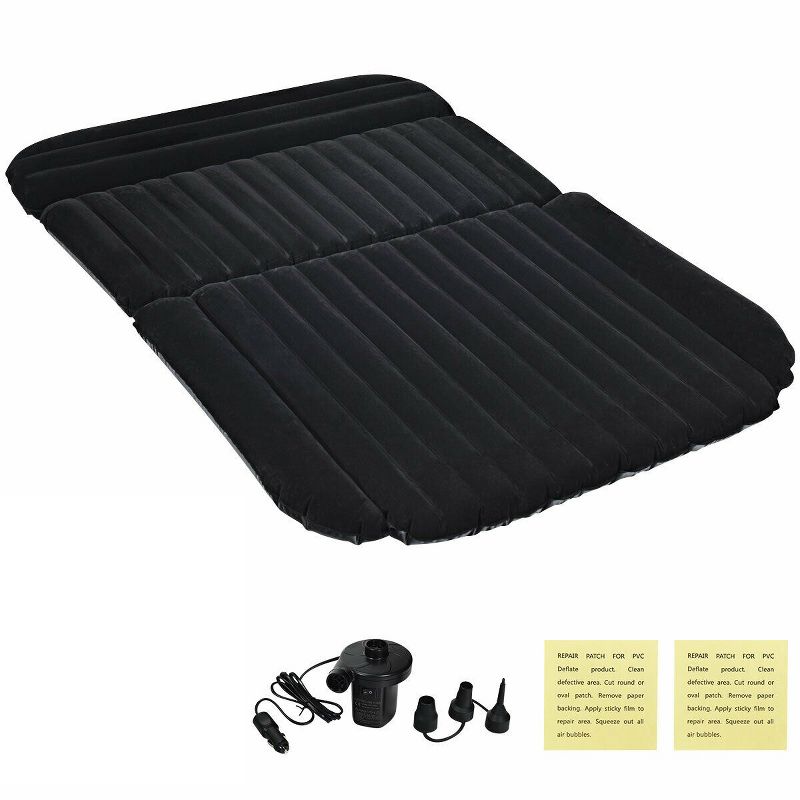 Costway Inflatable SUV Air Backseat Mattress Flocking Travel Pad w/Pump Camping Outdoor, 1 of 11