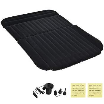 Costway Inflatable SUV Air Backseat Mattress Flocking Travel Pad w/Pump Camping Outdoor
