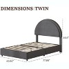 Double Bed Frame with Padded Bed Ring and Lambswool Headboard Platform, Cloud-Like Bed Frame with Soft Rounded Corners, Easy to Assemble - 2 of 4