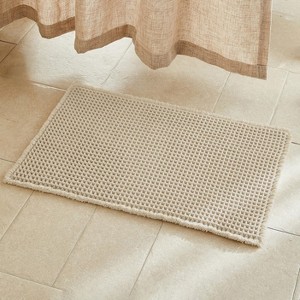 BAGOKIE Waffle Non-Slip Bath Mat Super Absorbent & Quick Dry Bathroom Rug - 1 of 4