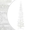 vidaXL Slim Artificial Half Christmas Tree with Stand White 7 ft - 3 of 4